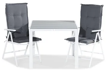 Tunis Spisegruppe 90x90 + 2 Maggie Posisjonsstol m Pute