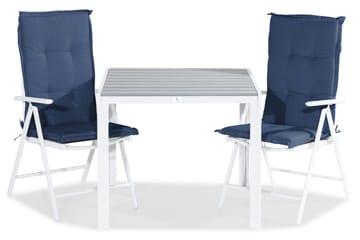 Tunis Spisegruppe 90x90 + 2 Maggie Posisjonsstol m Pute