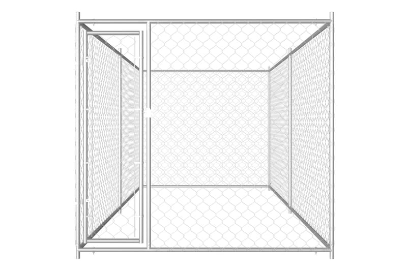Utendørs hundegård 382x192x185 cm - Silver - Hagemøbler - Hagegruppe - Spisegrupper hage