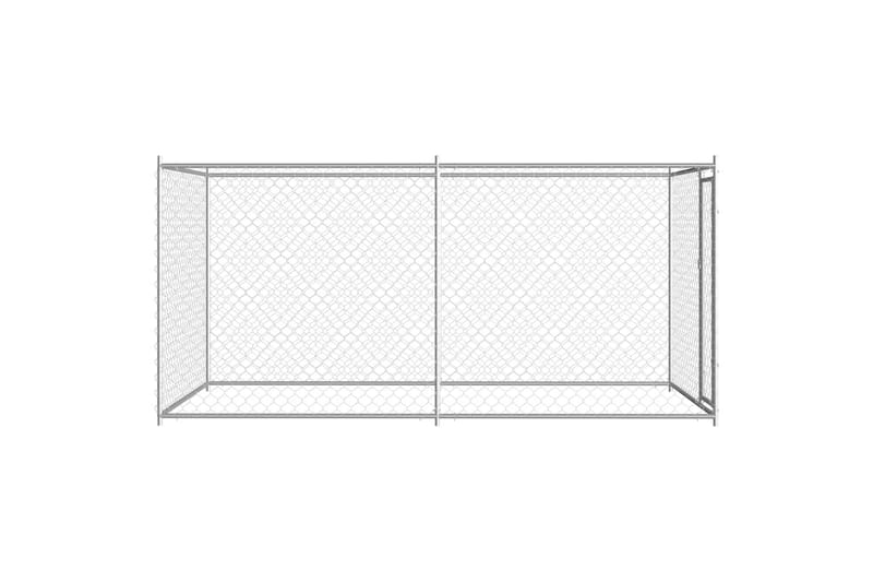 Utendørs hundegård 382x192x185 cm - Silver - Hagemøbler - Hagegruppe - Spisegrupper hage