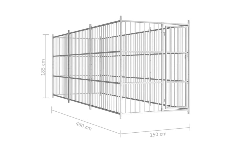 Utendørs hundegård 450x150x185 cm - Hagemøbler - Hagegruppe - Spisegrupper hage