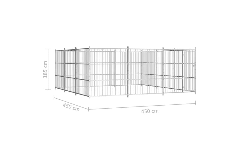 Utendørs hundegård 450x450x185 cm - Hagemøbler - Hagegruppe - Spisegrupper hage