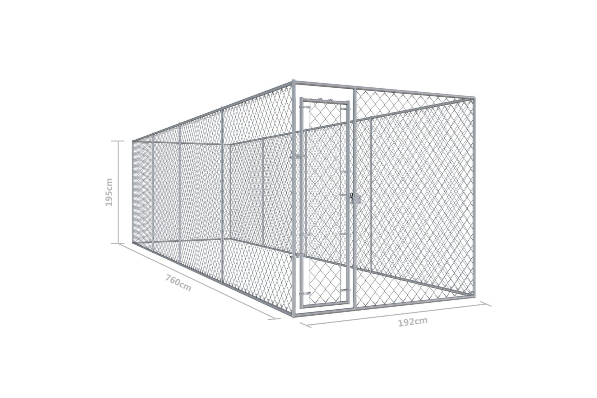 Utendørs hundegård 760x192x185 cm - Hagemøbler - Hagegruppe - Spisegrupper hage