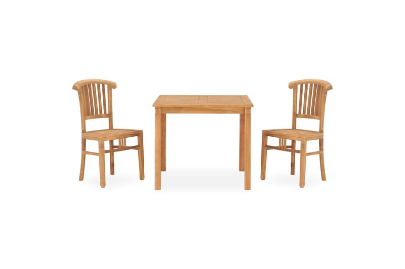Utendørs spisestue 3 deler heltre teak - Brun - Hagemøbler - Hagegruppe - Spisegrupper hage