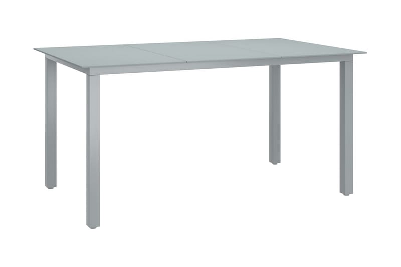Utendørs spisestue 7 deler aluminium sølv og svart - Silver - Hagemøbler - Hagegruppe - Spisegrupper hage