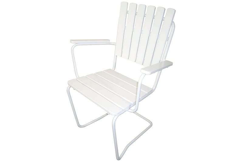 Vaxholm Spisegruppe Rund 100 cm + 4 Stoler Hvit - Hagemøbler - Hagegruppe - Spisegrupper hage