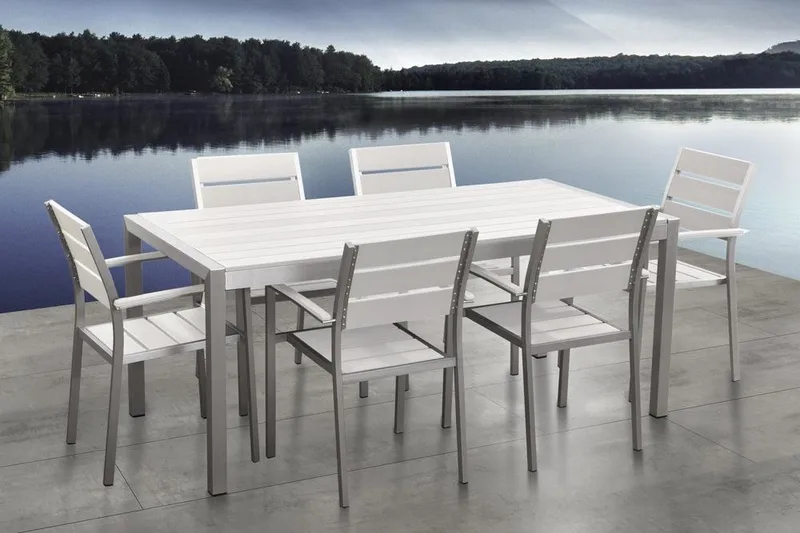 Vernio Spisegruppe - Hvit - Hagemøbler - Hagegruppe - Spisegrupper hage