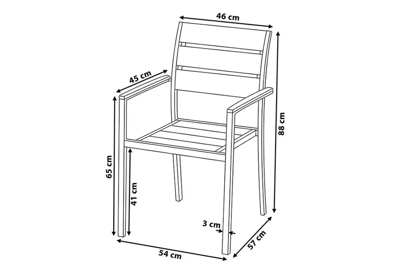 Vernio Spisegruppe - Hvit - Hagemøbler - Hagegruppe - Spisegrupper hage