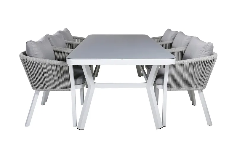 Virya Spisegruppe 160cm + 6 Spisestoler, Brun