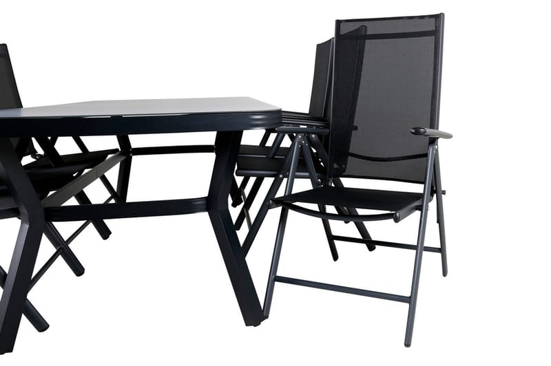 Virya Spisegruppe 200cm + 6 Break Posisjonsstoler - Brun/Hvit - Hagemøbler - Hagegruppe - Spisegrupper hage