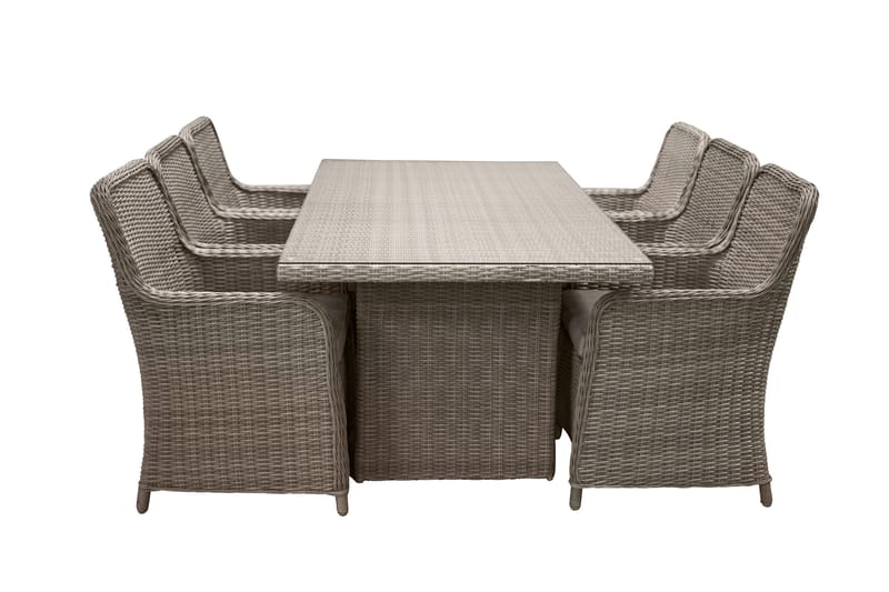 Wembley Spisegruppe 200cm + 6 Spisestoler - Natur/Brun - Hagemøbler - Hagegruppe - Spisegrupper hage