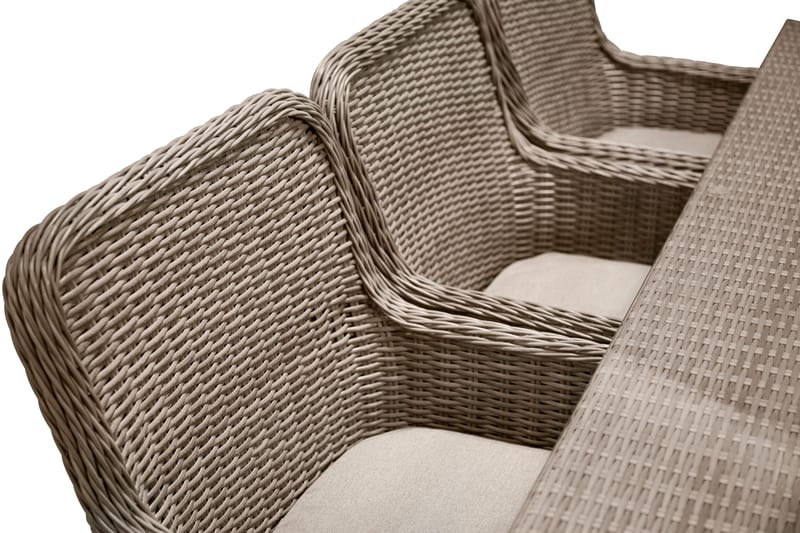 Wembley Spisegruppe 200cm + 6 Spisestoler - Natur/Brun - Hagemøbler - Hagegruppe - Spisegrupper hage