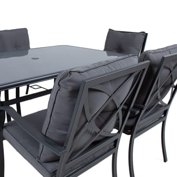 Hagemøbelsett HOME4YOU Bosler bord og 6 stoler - Grå - Hagemøbler - Hagegruppe - Spisegrupper hage