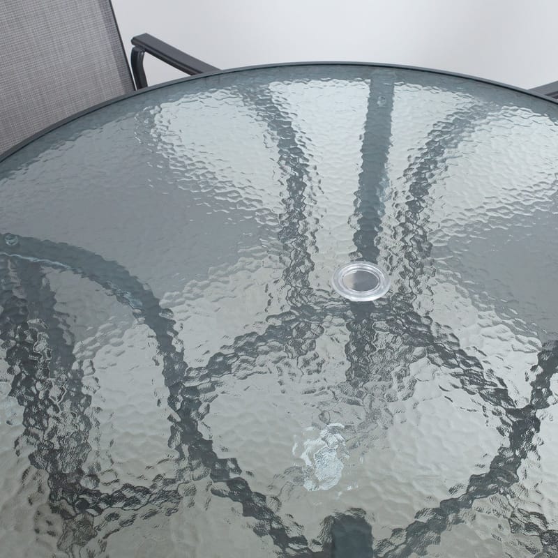 Hagemøbelsett HOME4YOU Everet bord og 4 stoler - Grå - Hagemøbler - Hagegruppe - Spisegrupper hage