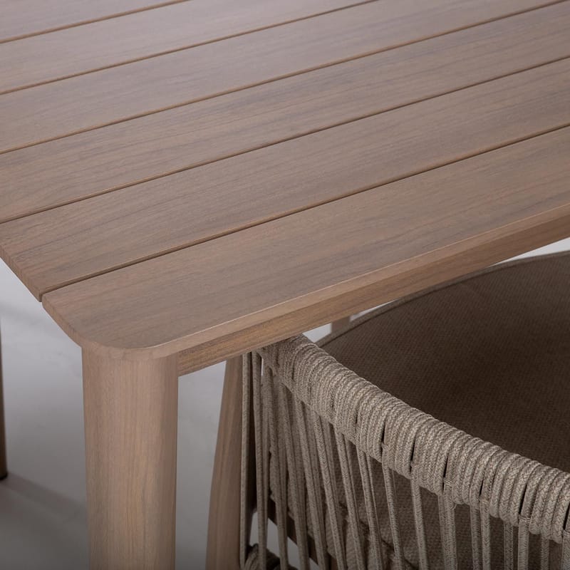 Hagemøbelsett HOME4YOU Medina bord og 4 stoler beige - Beige - Hagemøbler - Hagegruppe - Spisegrupper hage