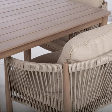 Hagemøbelsett HOME4YOU Medina bord og 4 stoler beige - Beige - Hagemøbler - Hagegruppe - Spisegrupper hage