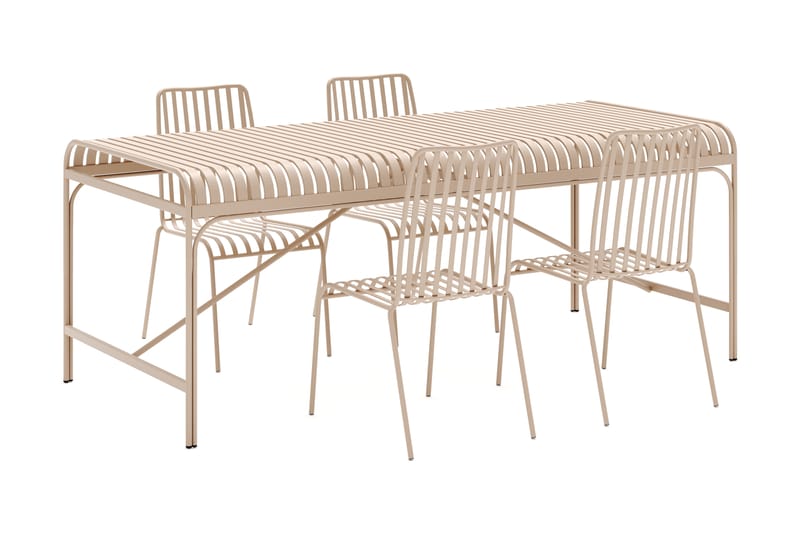 Jarva Spisegruppe 200 cm med 4 Jarva Spisestoler - Beige - Hagemøbler - Hagegruppe - Spisegrupper hage