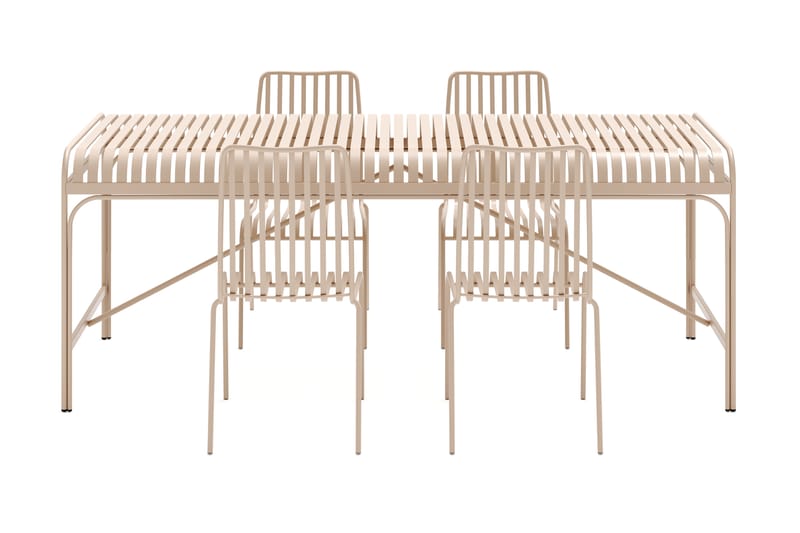 Jarva Spisegruppe 200 cm med 4 Jarva Spisestoler - Beige - Hagemøbler - Hagegruppe - Spisegrupper hage