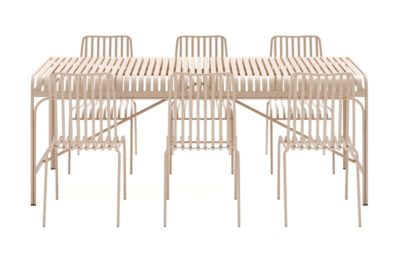 Jarva Spisegruppe 200 cm med 6 Jarva Spisestoler - Beige - Hagemøbler - Hagegruppe - Spisegrupper hage