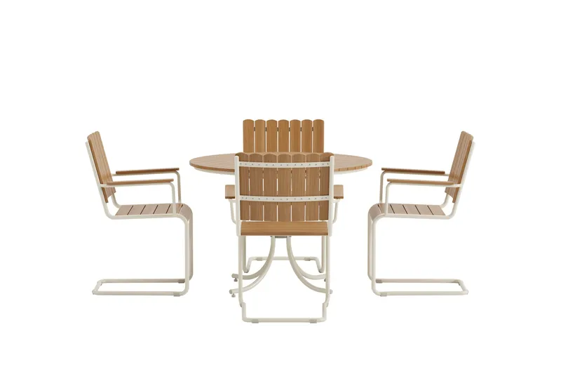 Kullaberg Spisegruppe Utendørs - Beige - Hagemøbler - Hagegruppe - Spisegrupper hage