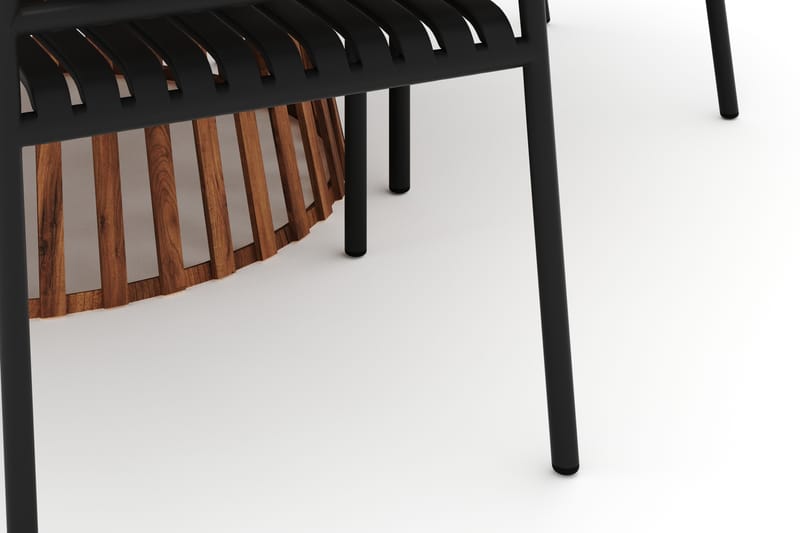 Lakenview Rundt Spisebord 150 cm med 6 Gardeno Spisestoler - Natur - Hagemøbler - Hagegruppe - Spisegrupper hage