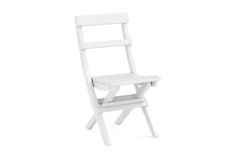 Landet utendørs spisegruppe 118x70x74 cm med sofa og 2 klappstoler - Hvit - Hagemøbler - Hagegruppe - Spisegrupper hage