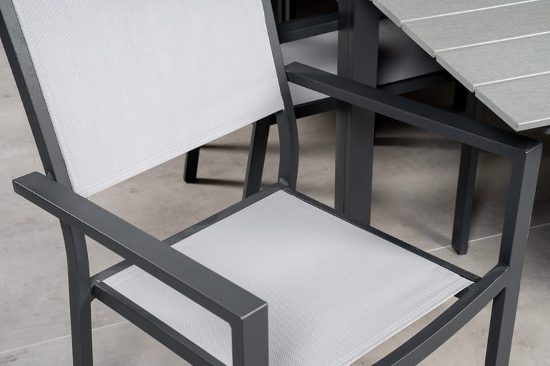 Levels Matgruppe 225-325 cm Rektangulær med 10 Copacabana Stoler - Grå - Hagemøbler - Hagegruppe - Spisegrupper hage