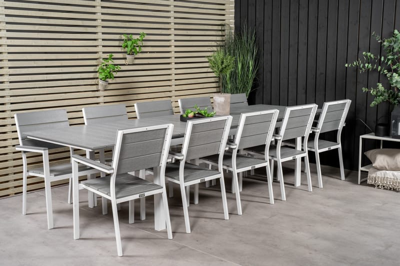 Levels Spisegruppe + 10 stoler - Hagemøbler - Hagegruppe - Spisegrupper hage