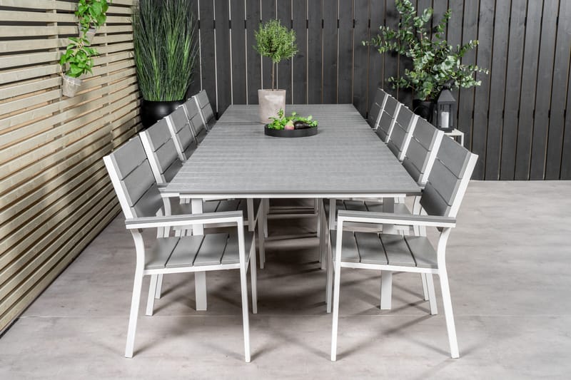 Levels Spisegruppe + 10 stoler - Hagemøbler - Hagegruppe - Spisegrupper hage