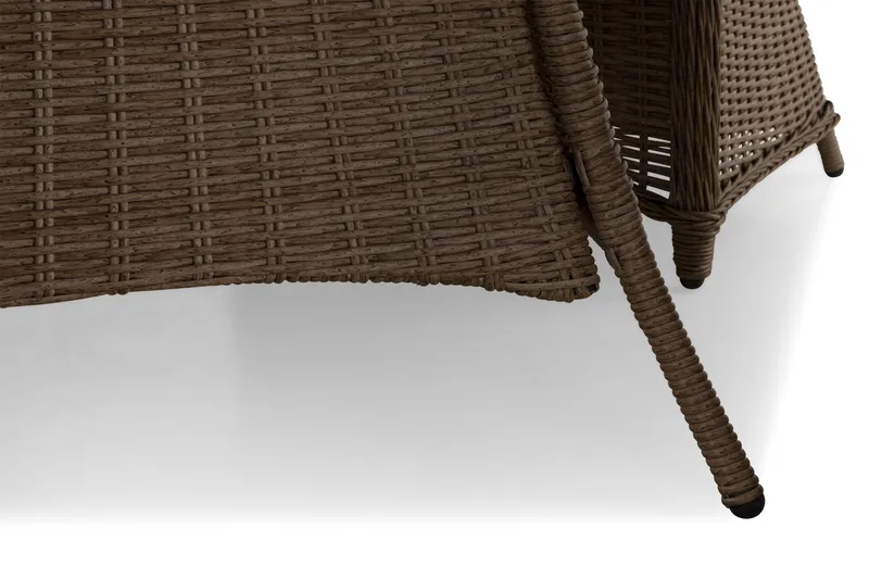 Marcus Spisegruppe 140 Rund + 4 Lenestoler m Pute - Natur - Hagemøbler - Hagegruppe - Spisegrupper hage