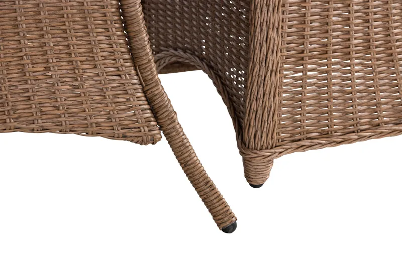 Marcus Spisegruppe 140 Rund + 4 Light Lenestoler m Pute - Natur - Hagemøbler - Hagegruppe - Spisegrupper hage