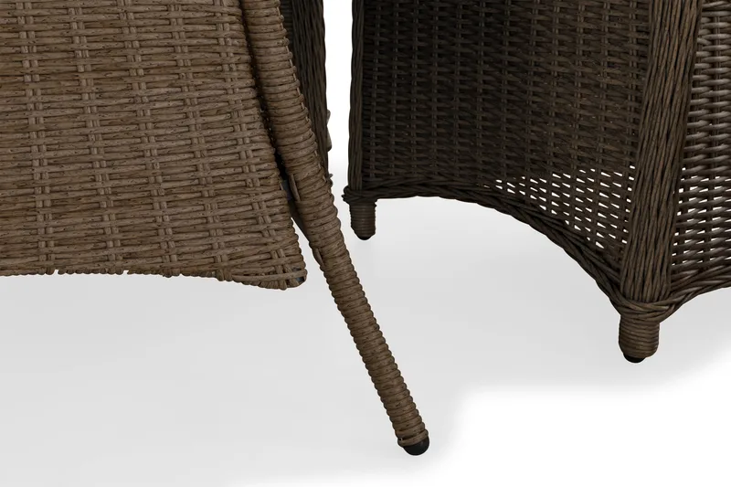 Marcus Spisegruppe 140 Rund + 6 Lenestoler m Pute - Natur - Hagemøbler - Hagegruppe - Spisegrupper hage