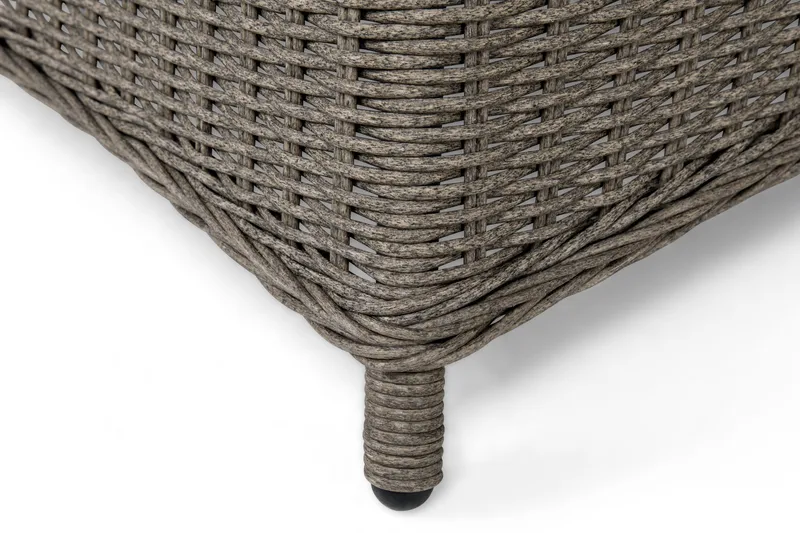 Marcus Spisegruppe 140 Rund + 6 Lenestoler m Pute - Grå - Hagemøbler - Hagegruppe - Spisegrupper hage