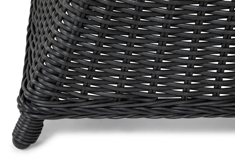 Marcus Spisegruppe 140 Rund + 6 Light Lenestoler m Pute - Svart - Hagemøbler - Hagegruppe - Spisegrupper hage