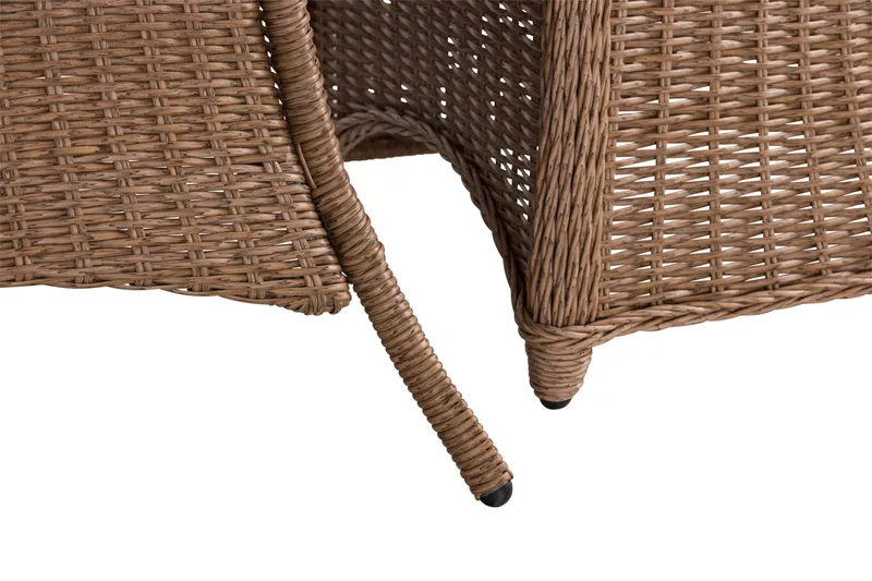 Marcus Spisegruppe 140 Rund + 6 Light Lenestoler m Pute - Natur - Hagemøbler - Hagegruppe - Spisegrupper hage