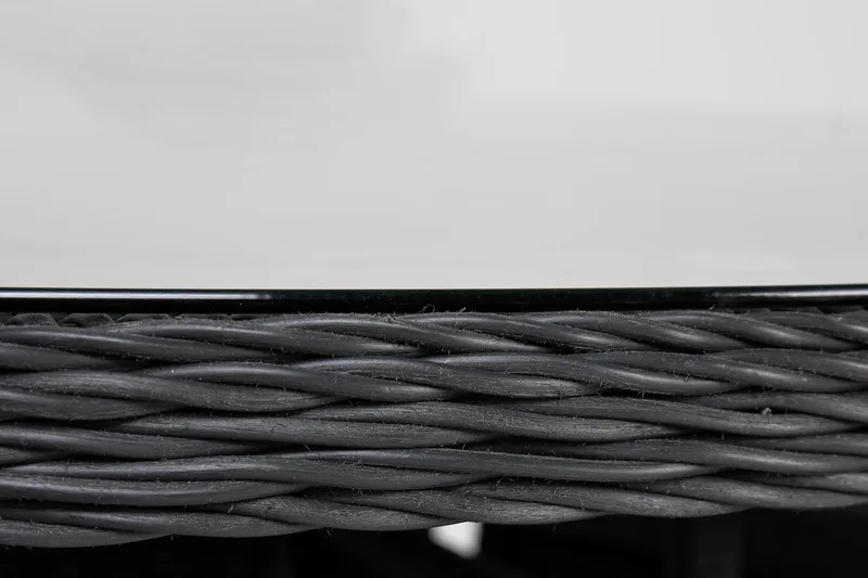 Marcus Spisegruppe 140 Rund + 6 Light Lenestoler m Pute - Svart - Hagemøbler - Hagegruppe - Spisegrupper hage