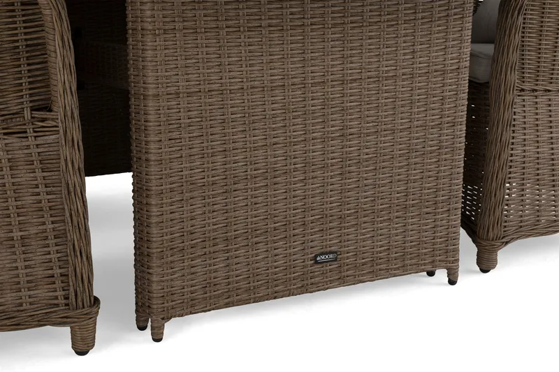 Marcus Spisegruppe 200 + 4 Lenestoler m Pute - Natur - Hagemøbler - Hagegruppe - Spisegrupper hage