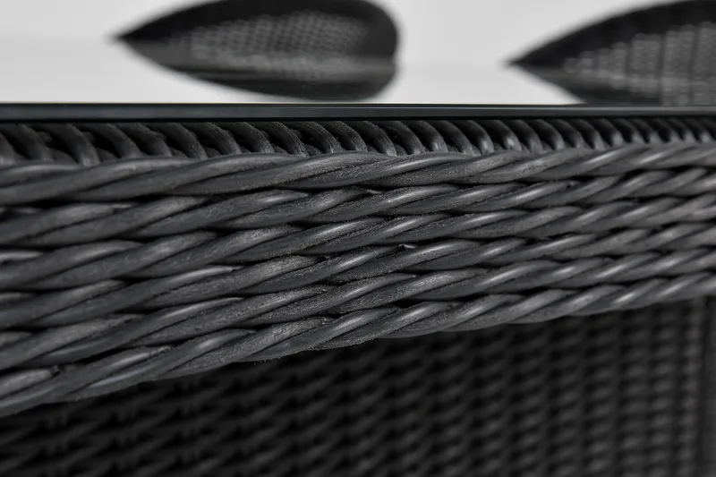 Marcus Spisegruppe 200 + 4 Light Lenestoler m Pute - Svart - Hagemøbler - Hagegruppe - Spisegrupper hage