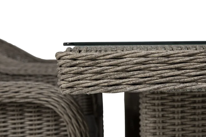 Marcus Spisegruppe 200 + 4 Light Lenetoler m Pute - Grå - Hagemøbler - Hagegruppe - Spisegrupper hage