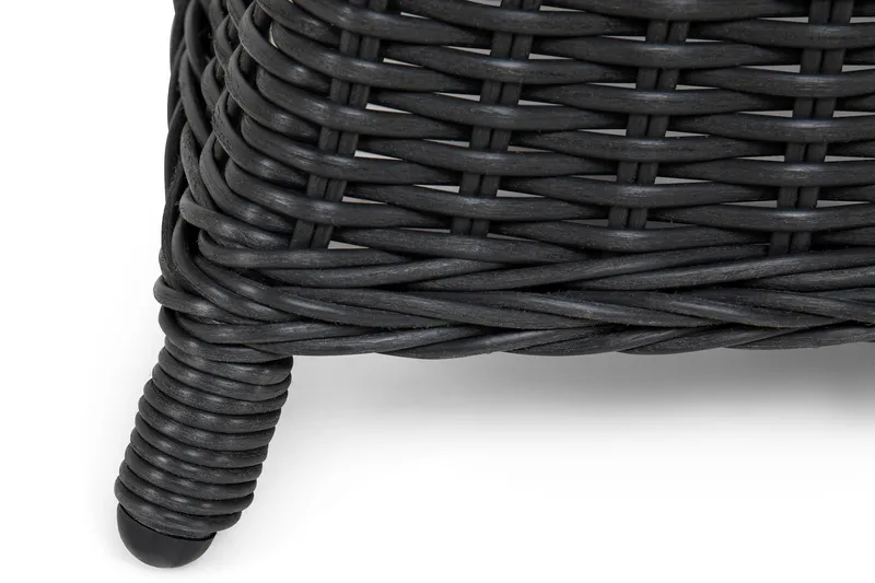 Marcus Spisegruppe 200 + 6 Lenestoler m Pute - Svart - Hagemøbler - Hagegruppe - Spisegrupper hage