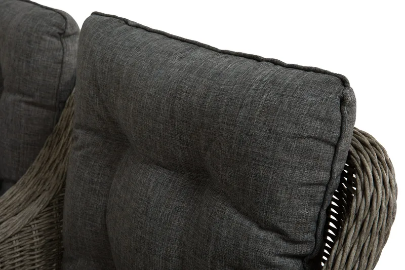 Marcus Spisegruppe 200 + 6 Lenetoler m Pute - Grå - Hagemøbler - Hagegruppe - Spisegrupper hage