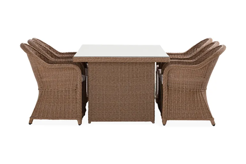 Marcus Spisegruppe 200 + 6 Light Lenestoler m Pute - Natur - Hagemøbler - Hagegruppe - Spisegrupper hage