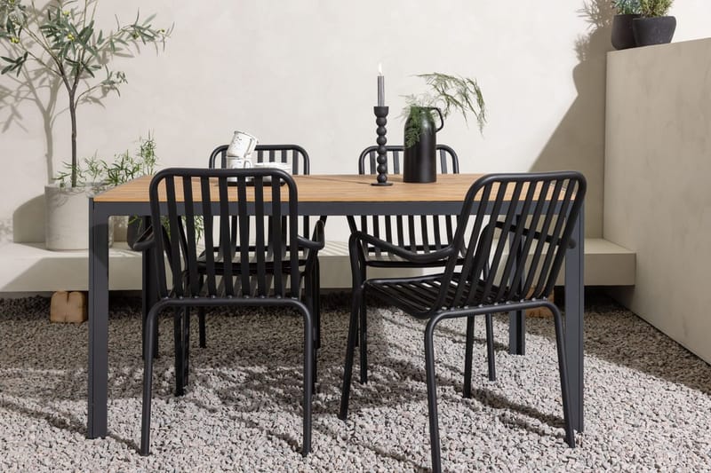 Matgrupp Venture Home Svart Natur 4st