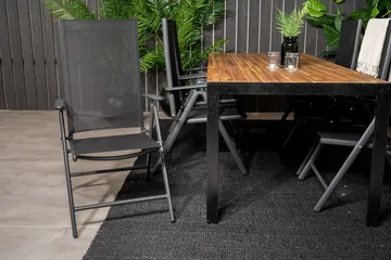 Matgrupp Venture Home Svart Natur 6st - Hagemøbler - Hagegruppe - Spisegrupper hage