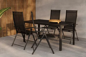 Matgrupp Venture Home Svart Svart 4st - Hagemøbler - Hagegruppe - Spisegrupper hage
