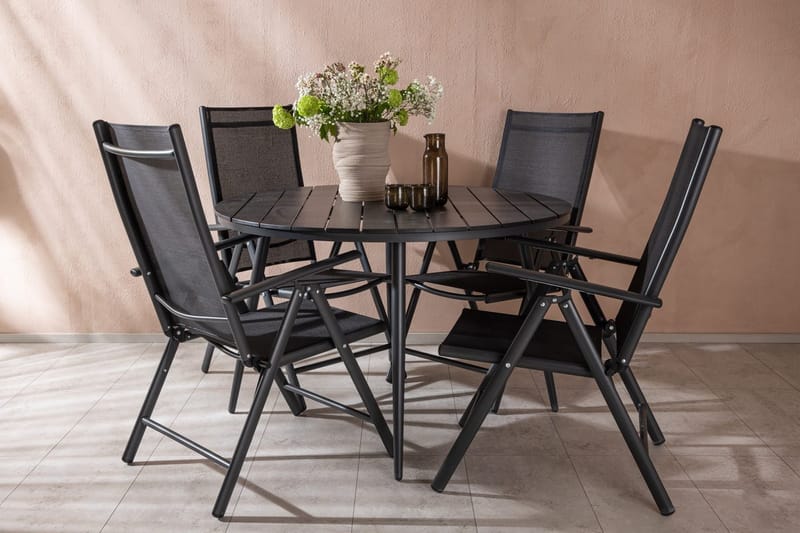 Matgrupp Venture Home Svart Svart 4st