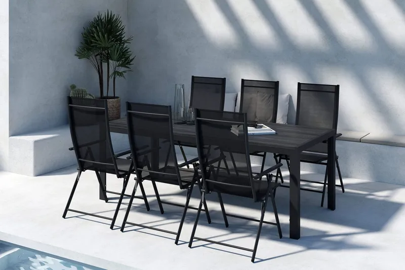 Matgrupp Venture Home Svart Svart 6st