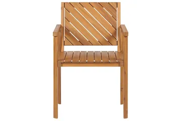Matsalsset Beliani Baratti 6-Sits Light wood - Hagemøbler - Hagegruppe - Spisegrupper hage