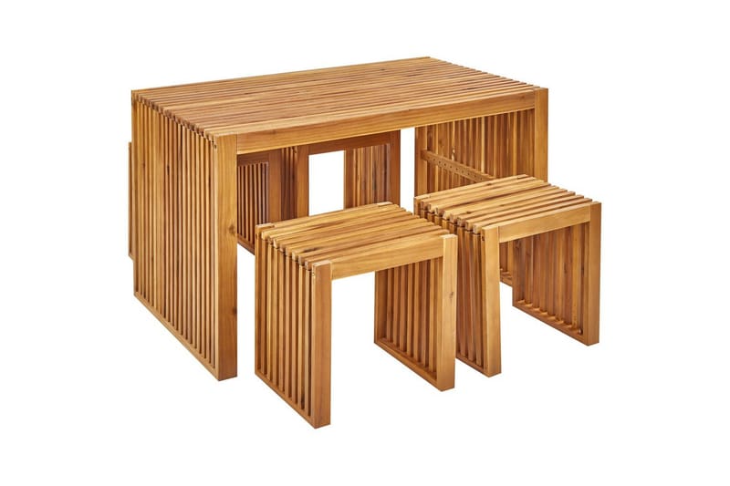 Matsalsset Beliani Bellano 4-Sits Light wood, undefined