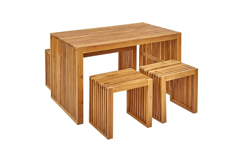 Matsalsset Beliani Bellano med bänk Light wood, undefined